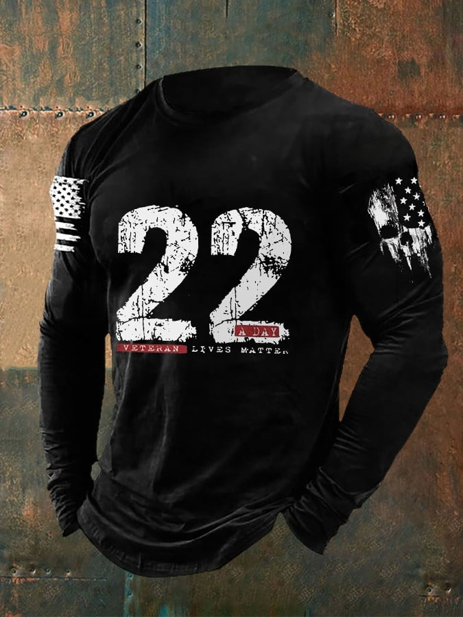 22 Day Veteran Lives Matter Long Sleeve Shirt Best DD214 Veteran Merch Ideas