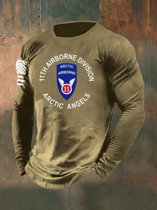 Airborne Vetaran Arctic Angles Long Sleeve Shirt 11th Airborne Division Veteran Outfit Gifts