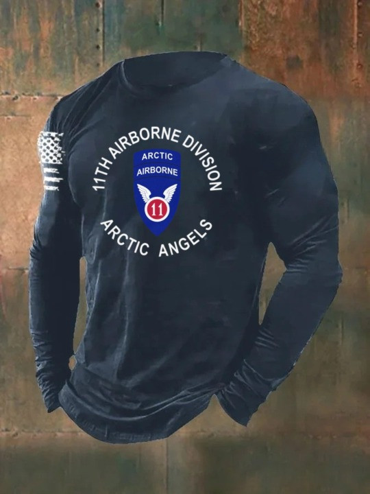 Airborne Vetaran Arctic Angles Long Sleeve Shirt 11th Airborne Division Veteran Outfit Gifts - Image 4