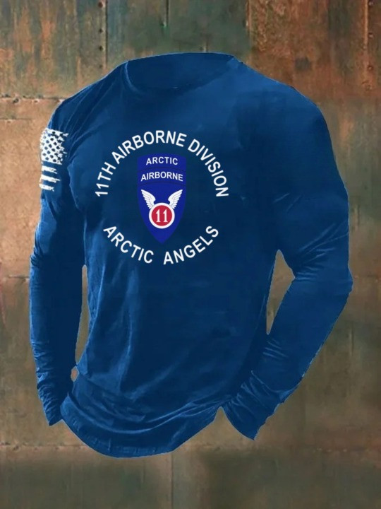 Airborne Vetaran Arctic Angles Long Sleeve Shirt 11th Airborne Division Veteran Outfit Gifts - Image 5