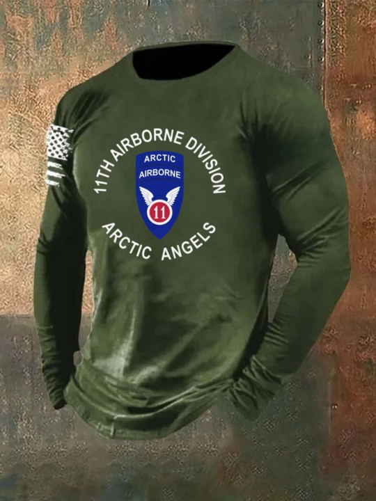 Airborne Vetaran Arctic Angles Long Sleeve Shirt 11th Airborne Division Veteran Outfit Gifts - Image 3