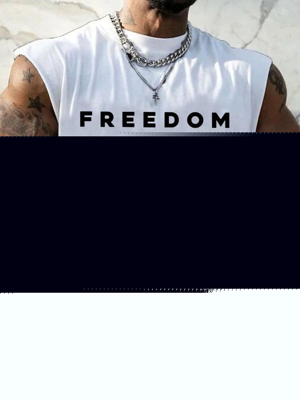 Charlie Kirk Freedom White Men's Tank Top The Turning Point USA TPUSA Merch Apparel