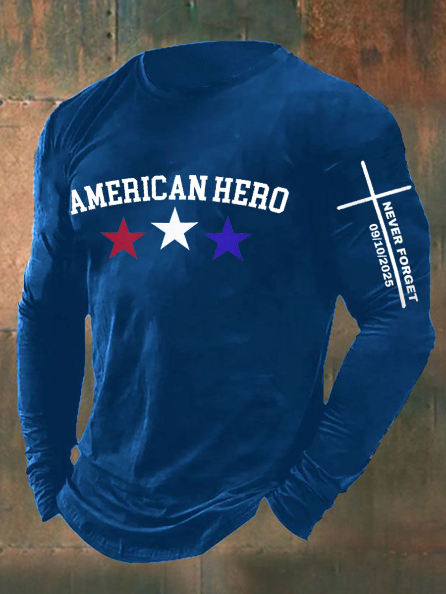 RIP American Hero We Never Forget Long Sleeve T-shirt Charlie Kirk Merch Store - Image 3