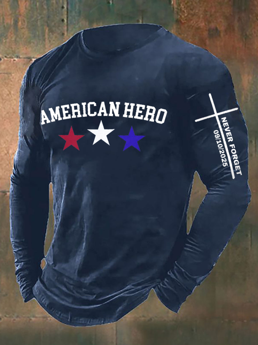 RIP American Hero We Never Forget Long Sleeve T-shirt Charlie Kirk Merch Store - Image 4