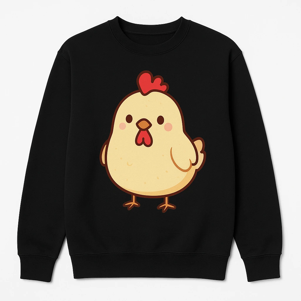Unisex Sweatshirt with Cute Chicken Design - Casual & Cozy Style