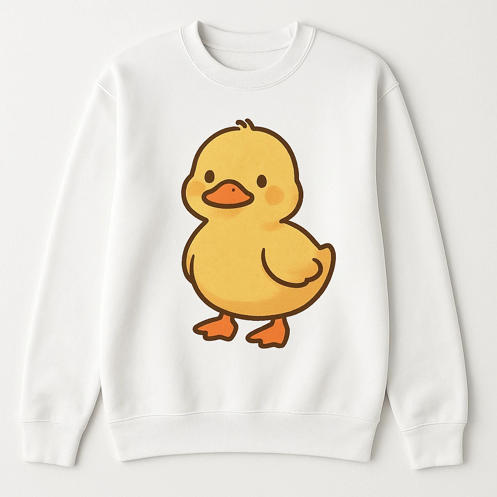 Unisex Sweatshirt with Cute Duck Design - Cozy and Stylish